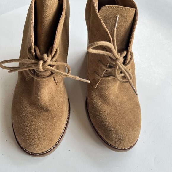 Lucky‎ Brand Yamene Brown Suede Wedge Bootie Ankle Boots Womens Size 8M L… - Picture 2 of 8